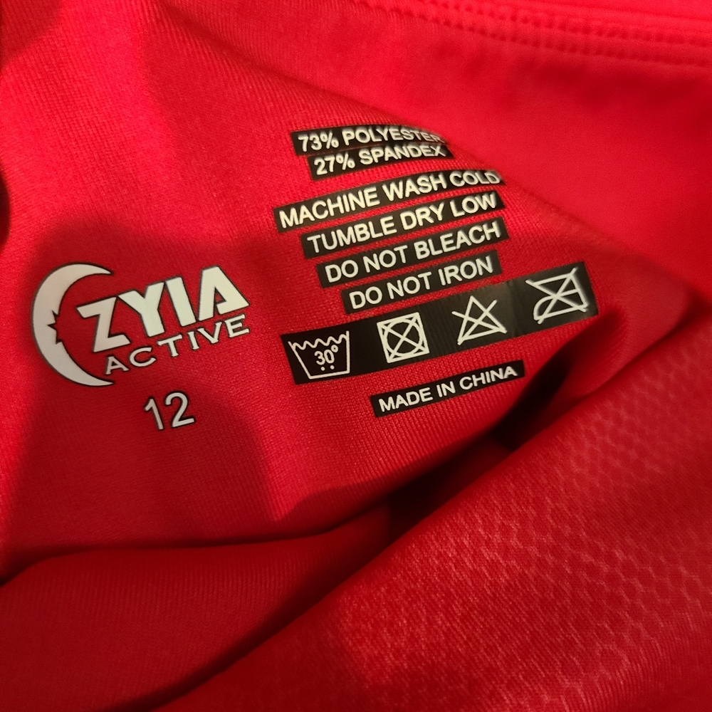 Zyia Red Venom leggings size 12
